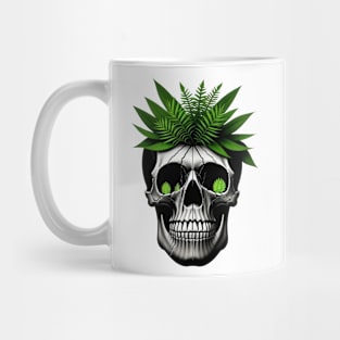 skull with plant Mug